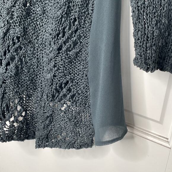 Anthropologie Knitted & Knotted Women's Open Knit Sweater Sz S/M Boho Fisherman - Picture 4 of 16